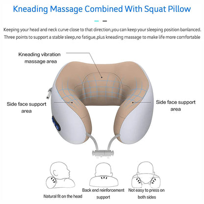 Multifunctional Portable Electric Neck Massager Pillow