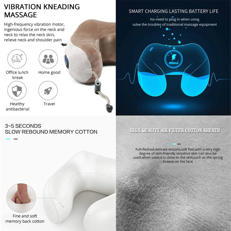 Multifunctional Portable Electric Neck Massager Pillow